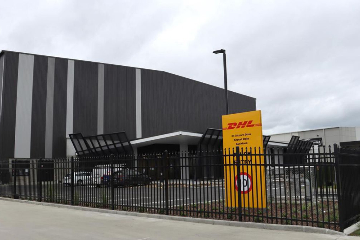 front of DHL warehouse